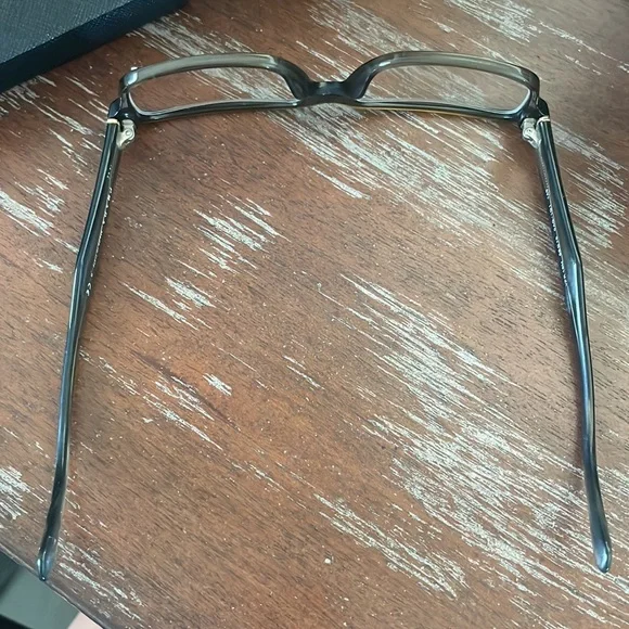 Prada VPR 16M OAQ-101 Wood eyeglasses with black logo case. - Picture 10 of 16